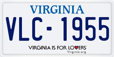 VA license plate VLC1955