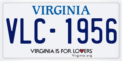 VA license plate VLC1956