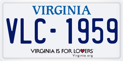 VA license plate VLC1959