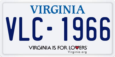 VA license plate VLC1966