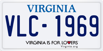 VA license plate VLC1969