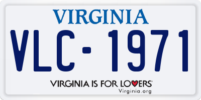 VA license plate VLC1971