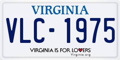VA license plate VLC1975