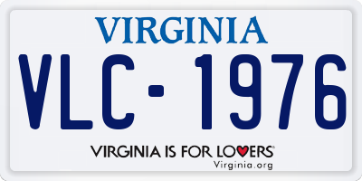 VA license plate VLC1976