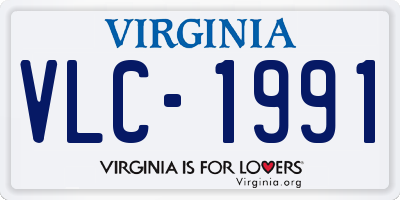 VA license plate VLC1991