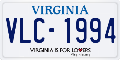 VA license plate VLC1994