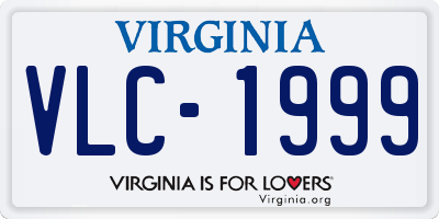 VA license plate VLC1999