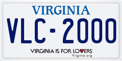 VA license plate VLC2000