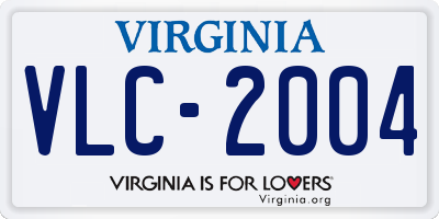 VA license plate VLC2004