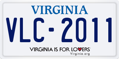 VA license plate VLC2011