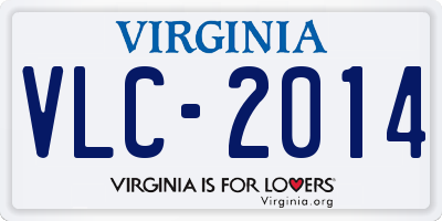 VA license plate VLC2014