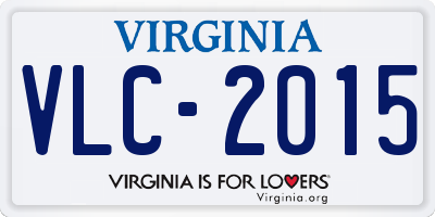 VA license plate VLC2015