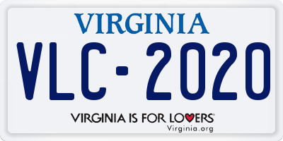 VA license plate VLC2020