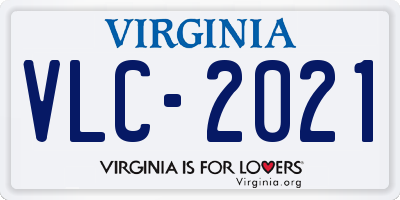 VA license plate VLC2021