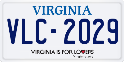 VA license plate VLC2029