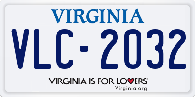 VA license plate VLC2032