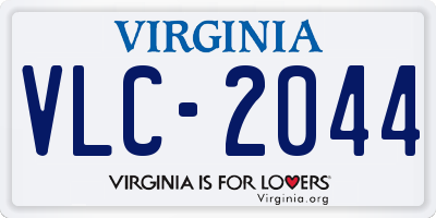 VA license plate VLC2044