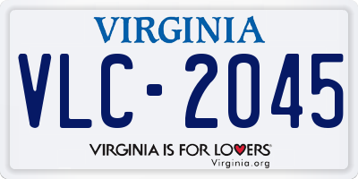 VA license plate VLC2045