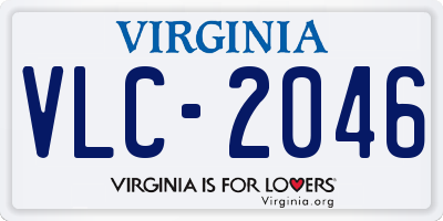 VA license plate VLC2046