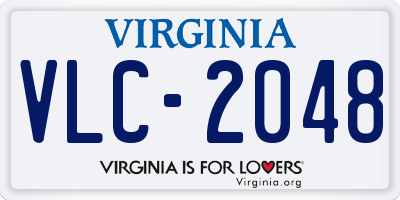 VA license plate VLC2048