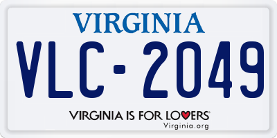 VA license plate VLC2049
