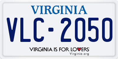VA license plate VLC2050