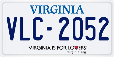 VA license plate VLC2052