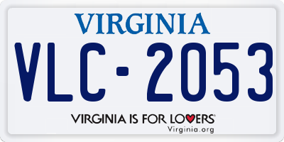 VA license plate VLC2053