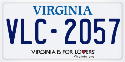 VA license plate VLC2057