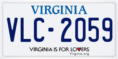 VA license plate VLC2059