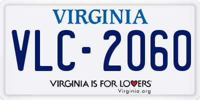 VA license plate VLC2060