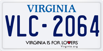 VA license plate VLC2064