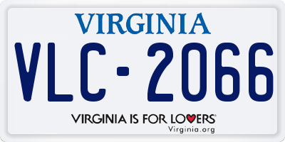 VA license plate VLC2066