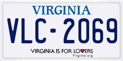 VA license plate VLC2069