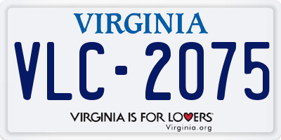 VA license plate VLC2075