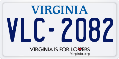 VA license plate VLC2082