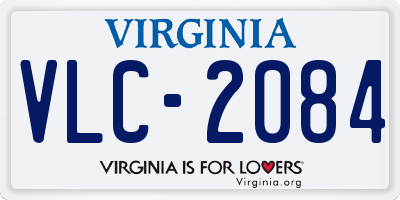 VA license plate VLC2084