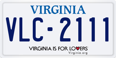 VA license plate VLC2111