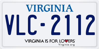 VA license plate VLC2112