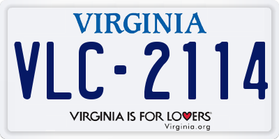 VA license plate VLC2114