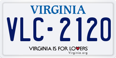 VA license plate VLC2120