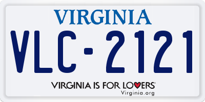 VA license plate VLC2121