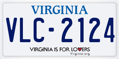 VA license plate VLC2124