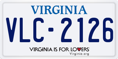 VA license plate VLC2126