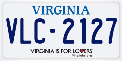 VA license plate VLC2127