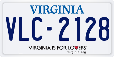 VA license plate VLC2128