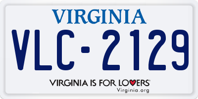 VA license plate VLC2129