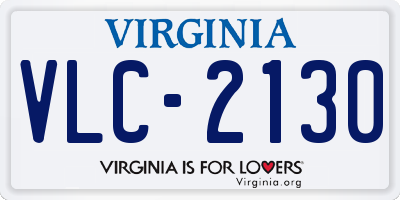 VA license plate VLC2130