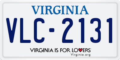 VA license plate VLC2131