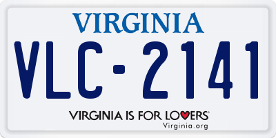 VA license plate VLC2141